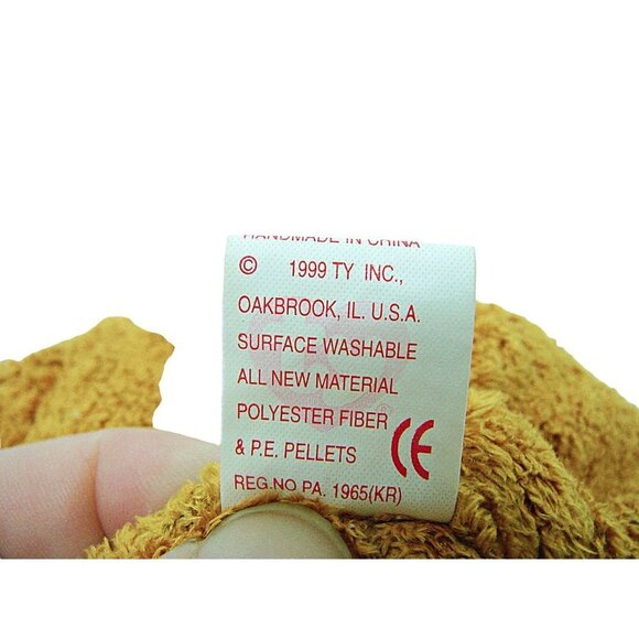 Ty 1998 Orig Beanie Babies Fuzz Bear Stuffed Plush Toy 8" Collectible Vintage - Picture 6 of 8